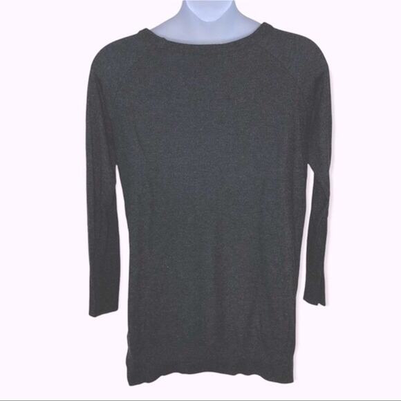 The Limited Dark Grey Scoop Neck Tunic Sweater Women’s XXL High Low Hem - Picture 8 of 12